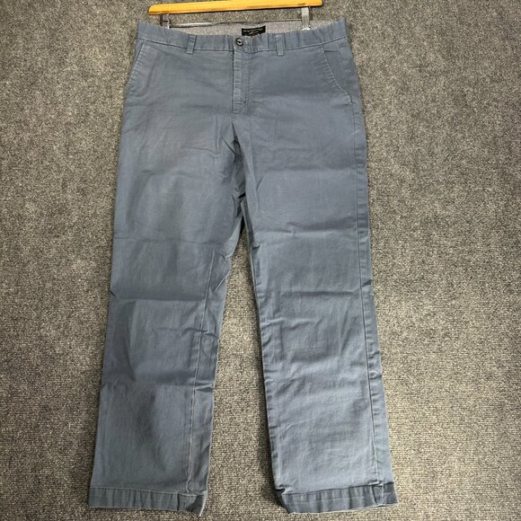 Banana Republic Pants Mens 36 Aiden Chino Blue Cotton Pockets Straight Leg - Picture 1 of 7